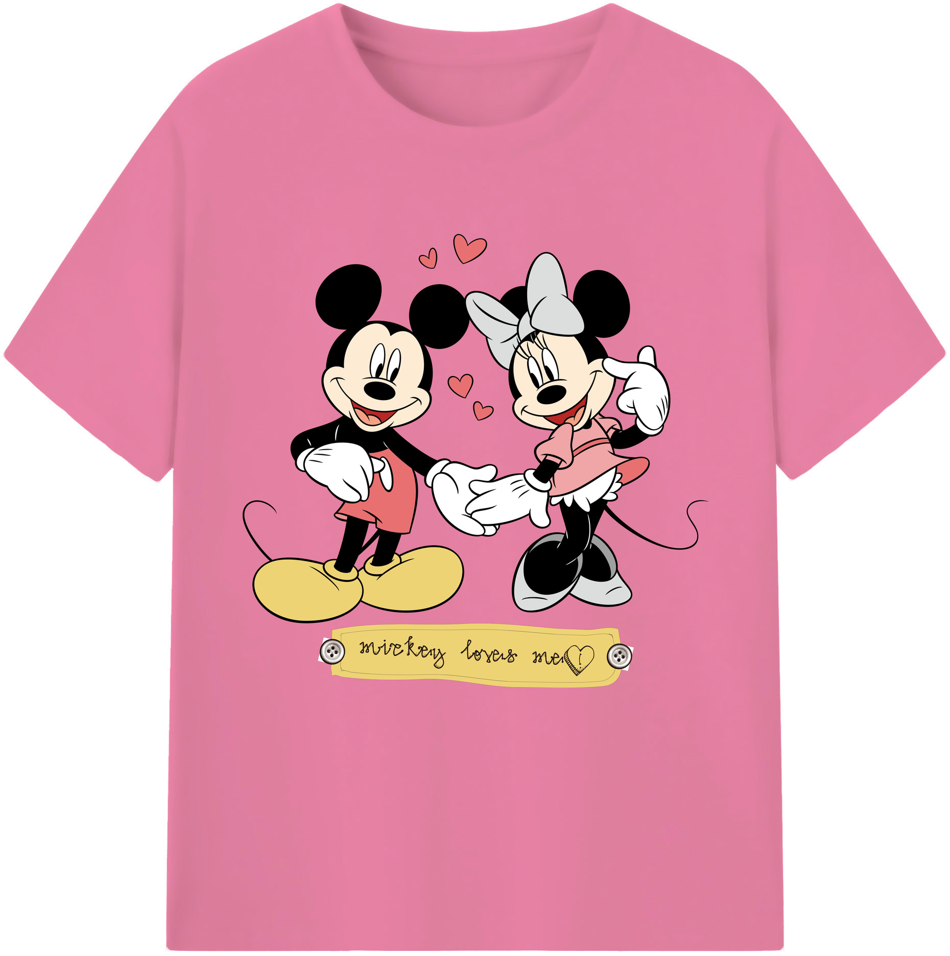 （画像用） ミッキーマウス Mickey Mouse 綿100％半袖Tシャツ（フロントプリント）